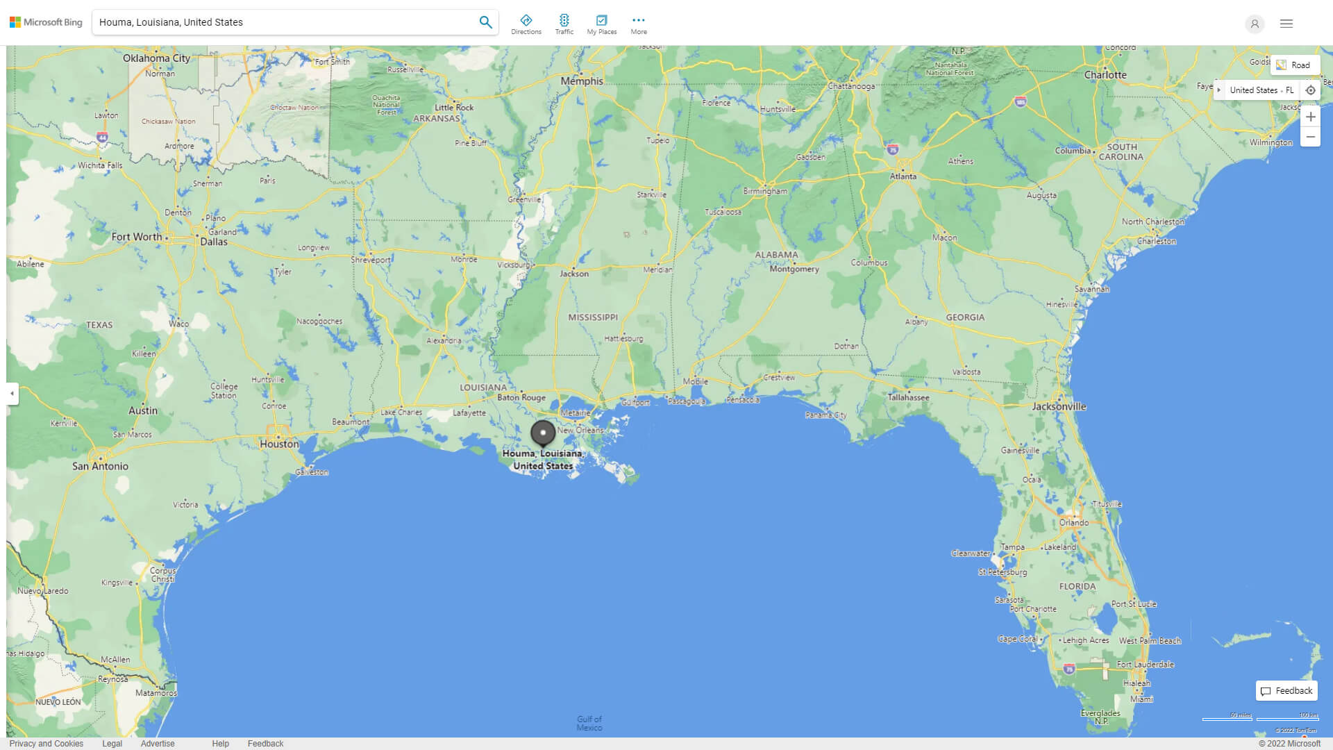 Houma Map Louisiana